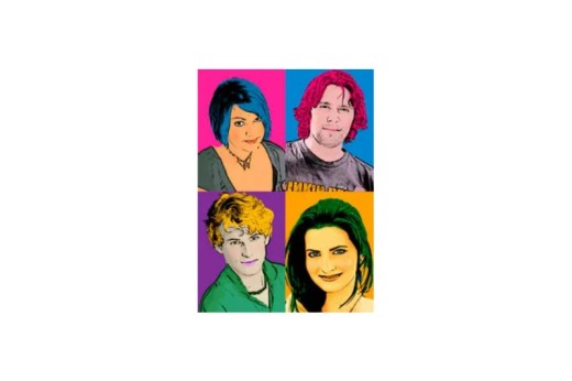 Retrato Pop Art Andy Warhol de 4 personas