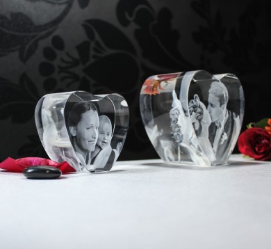 Coraz&oacute;n de Cristal - 160x130x80mm - 1 a 4 personas