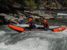 Canoa de río en Lleida.