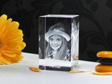 Cubo foto 3D de cristal Personalizado - 1 a 2 personas